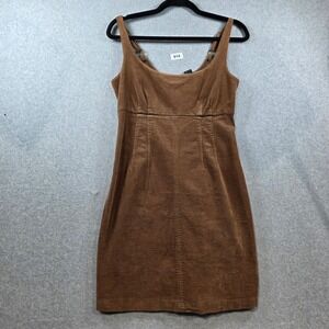 Wild Fable Brown Corduroy Mini Dress Sleeveless Adjustable Straps Size S